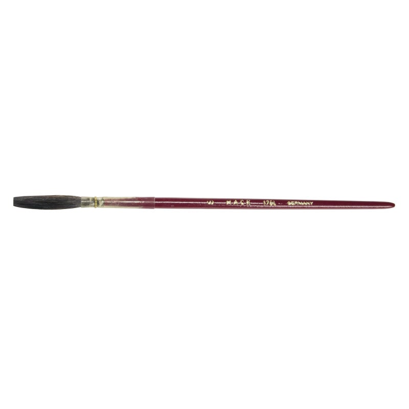 Mack Brush Andrew Mack Brown Kazan Squirrel Hair Lettering Quill Series 179L Size 8 - Image 1